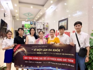 Chương trình "Vì 1 làn da khỏe" do công ty Blue Sea kết hợp với thẩm mỹ viện Phuong Heli tổ chức.