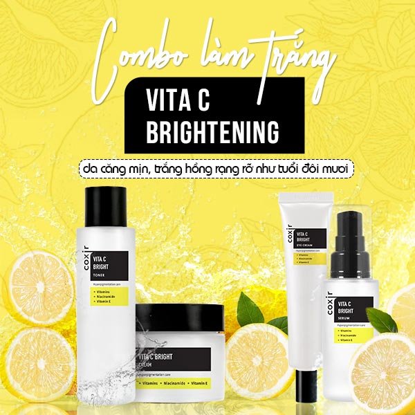 Bộ sản phẩm làm trắng Vita C Brightening